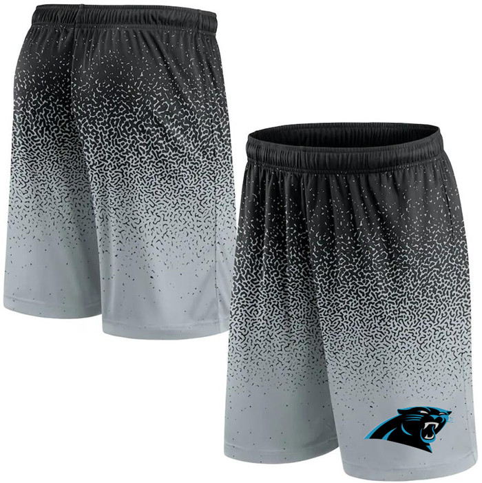 Men's Carolina Panthers Black/Grey Ombre Shorts